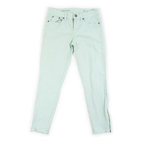 J. CREW Toothpick mint green ankle jeans size 28